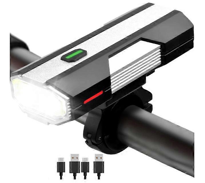 Bike Lights, 6+4 Modes Rechargeable Type-C Bike Light for Night Riding, Anti-Dazzle High Lumen LED Bike Lights(Black)