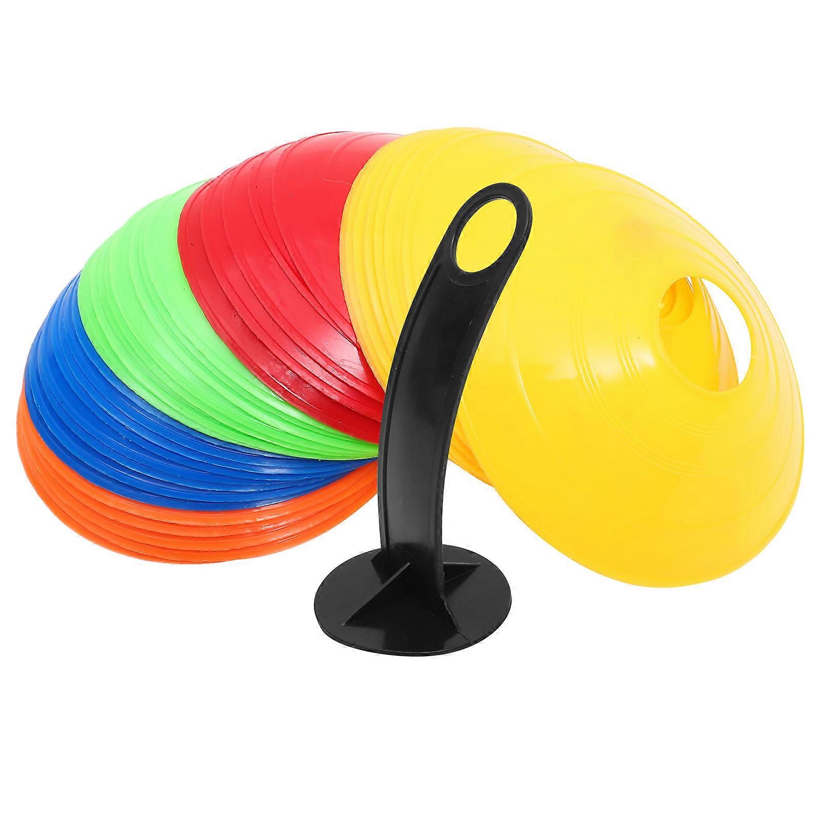 Training Cones Soccer Practice Equipment Portable For Athletes Outdoor Training 1 Set
