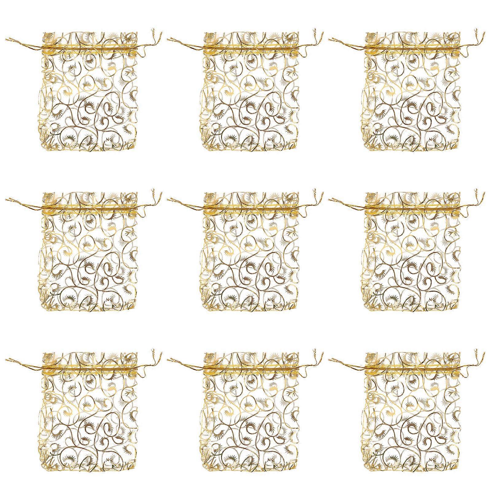 Candy Pouch Storage Pouch Satin Material Drawstring Closure 50Pcs