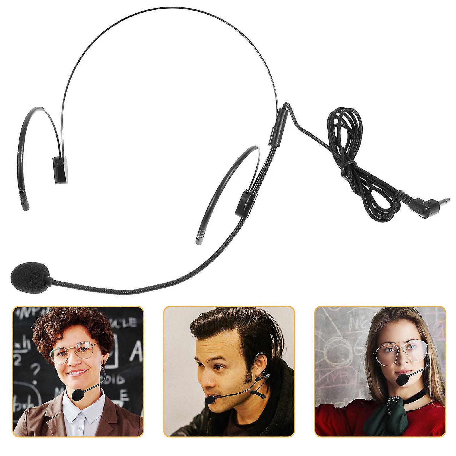 Flexible Wired Headset Microphone for Teachers – Comfortable Ear Design for Presentations, Lectures, and Performances – Easy to Use with Clear Sound