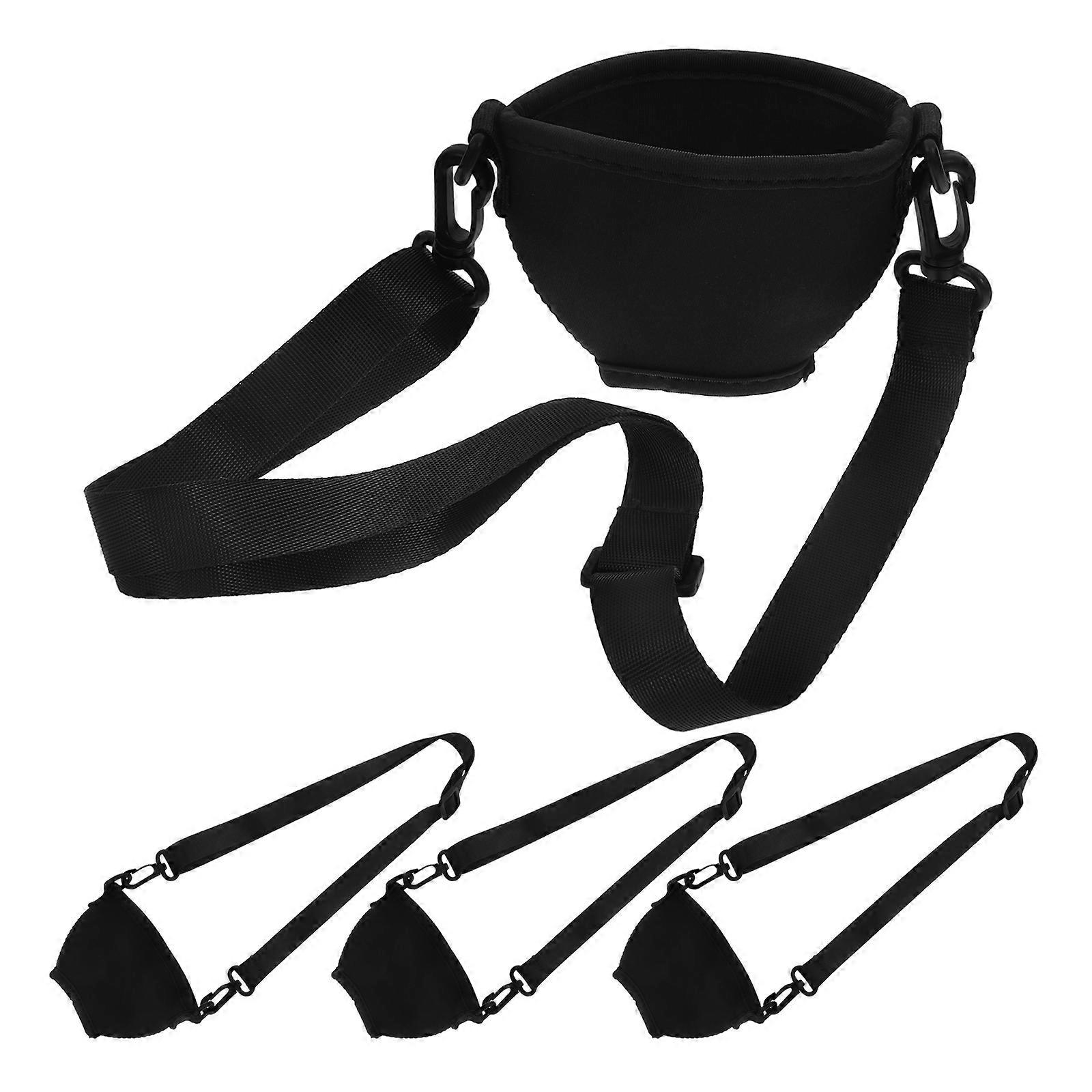 Beverage Temperature Control Wine Glass Holder Necklace Neoprene Material For Outdoor Gatherings 4Pcs