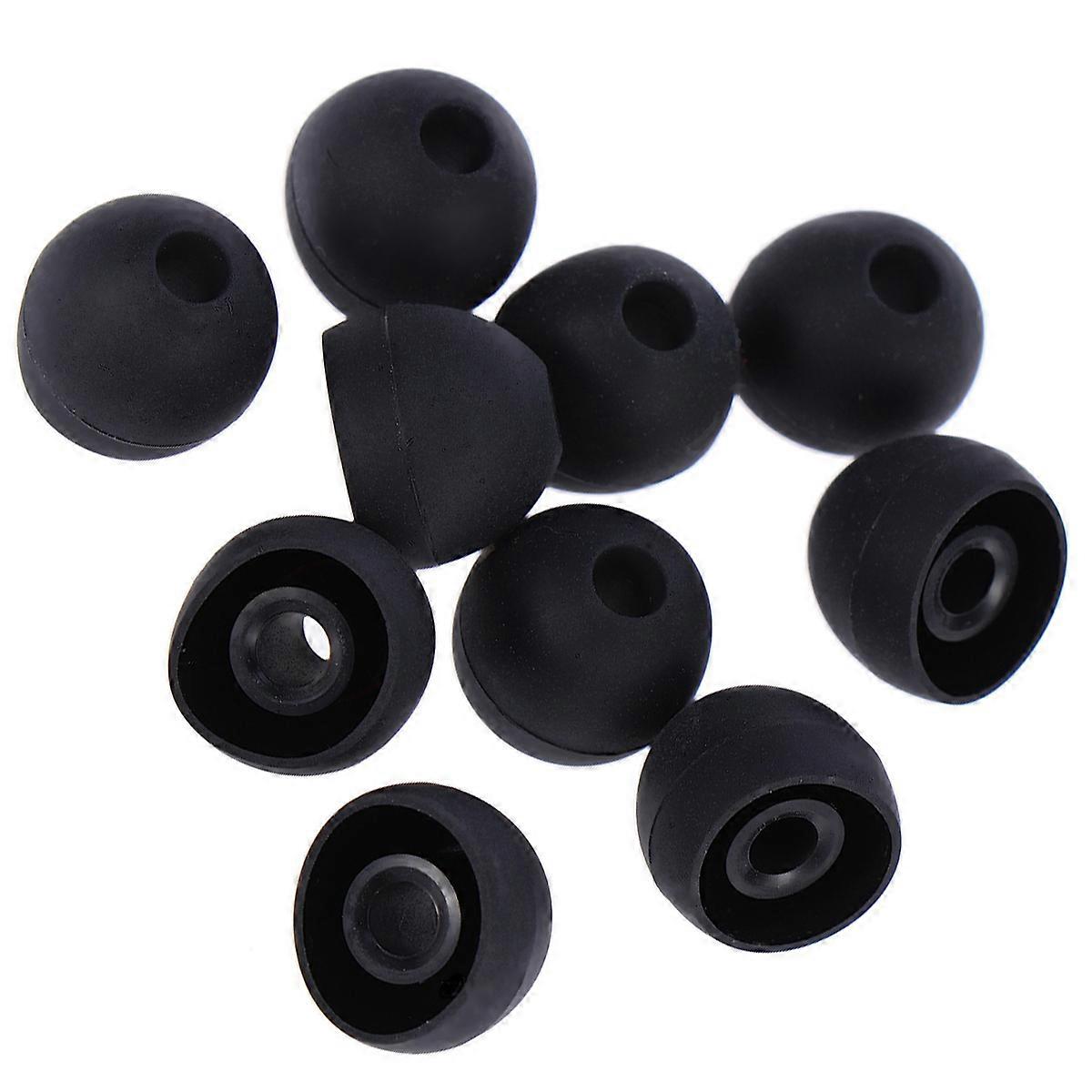 Silicone Earbud Tips Replacement Earphone Tips Noise Cancelling 13MM 10Pcs Black