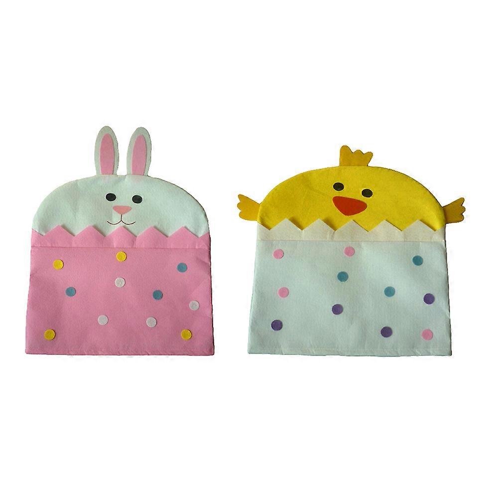 2pcs Easter Chair Protector Unique Slipcovers for Home Chairs