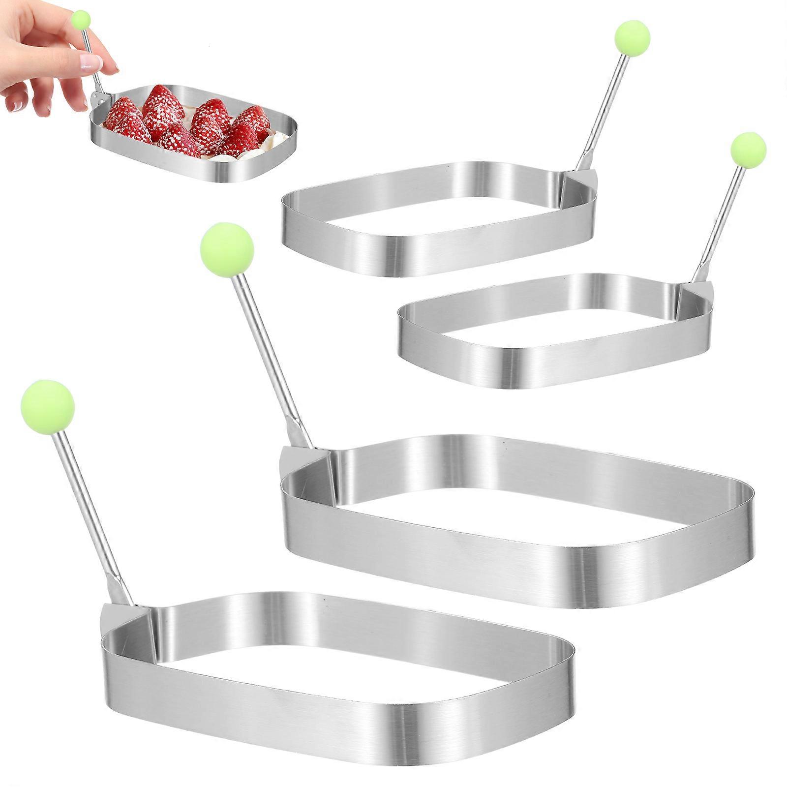 Here's a polished and professional product description based on your input:

 

**4PCS Stainless Steel Baking Ring Mold – Medium & Small Heat