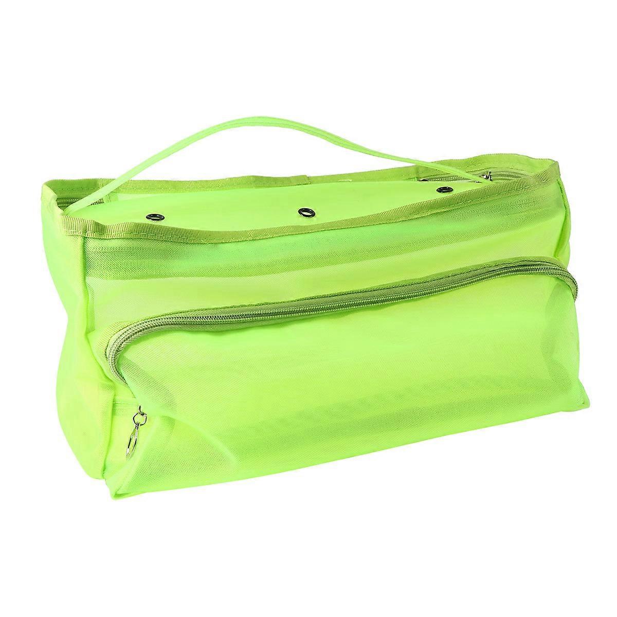 Yarn Carrying Bag Woolen Line Container Net Bag Outdoor Green 35X19X15cm Tote Pack Storage 1Pcs