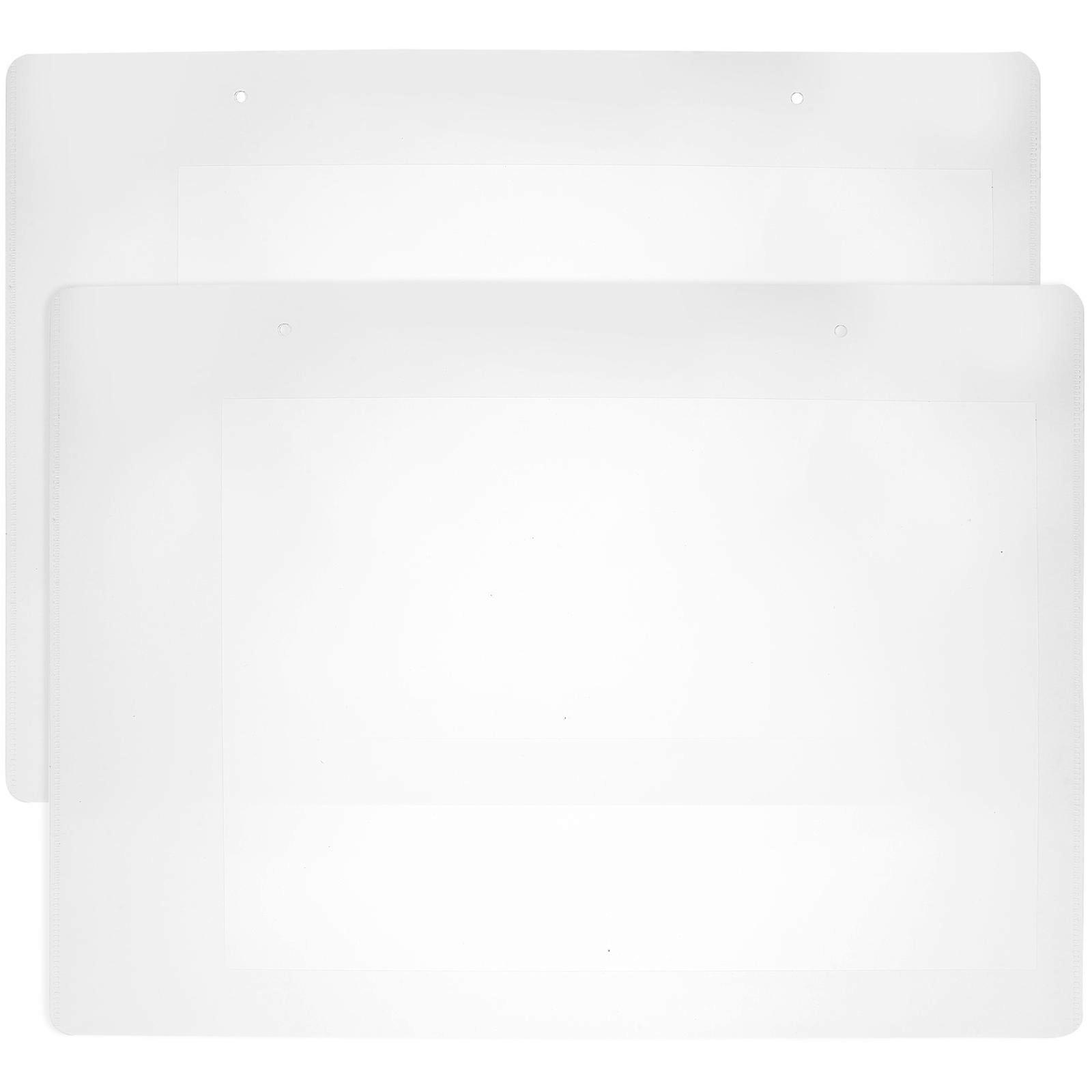 Transparent File Bag Practical File Folders For Paper Files School Office Travel 2Pcs