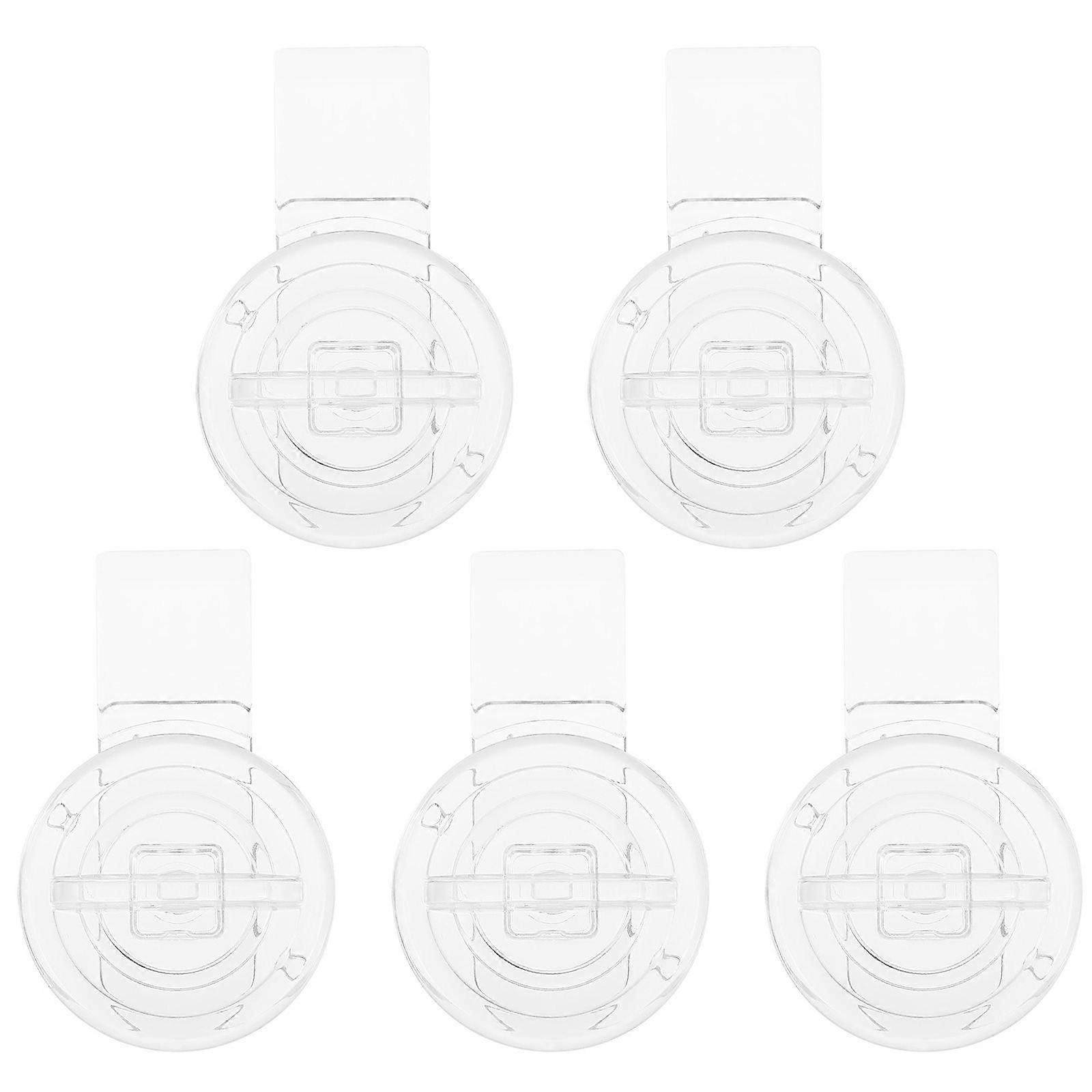 5pcs Lock Hasp Acrylic Mini Buckle Latch Transparent Hinge Hasps for Wooden Box