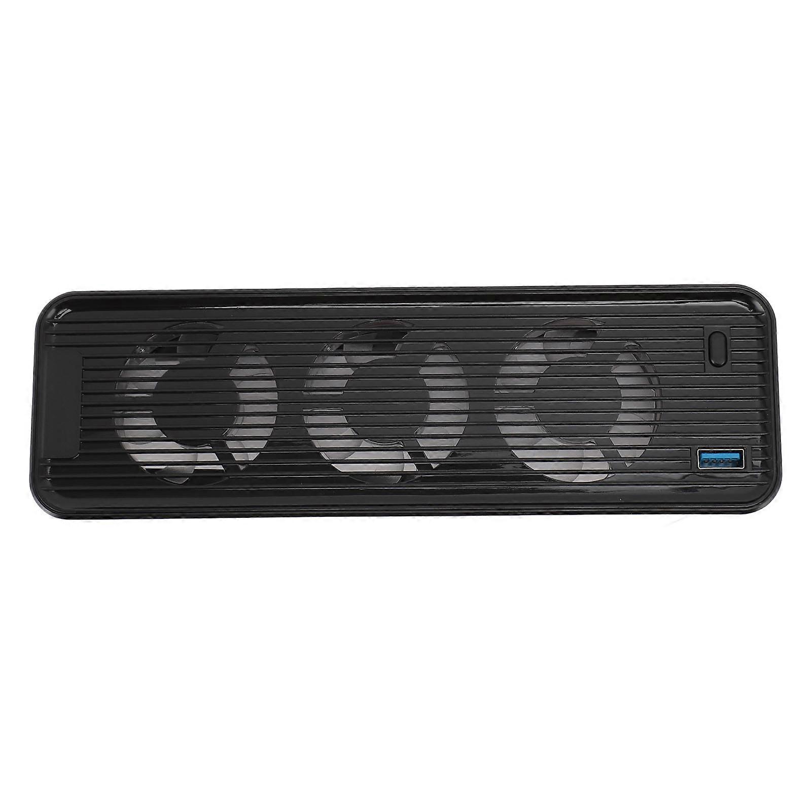 Game Console Cooling Fan, Adjustable Quiet Cooler Accessories with LED Light and USB 3.0 Hubs for PS5, Old Disc and Digital Edition, Black