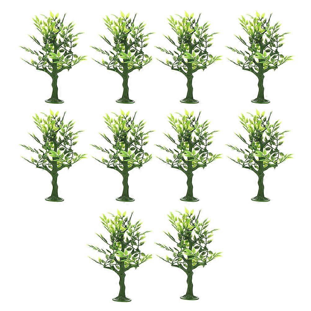 Artificial Green Trees for Decoration with PP Material and Stable Base 10 Pieces