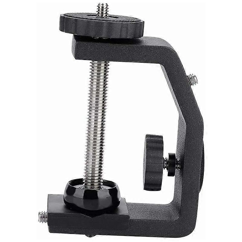 Heavy-duty adjustable C-clamp alloy and rubber, C-clamp, C-shaped mounting handle with 1/4" screw