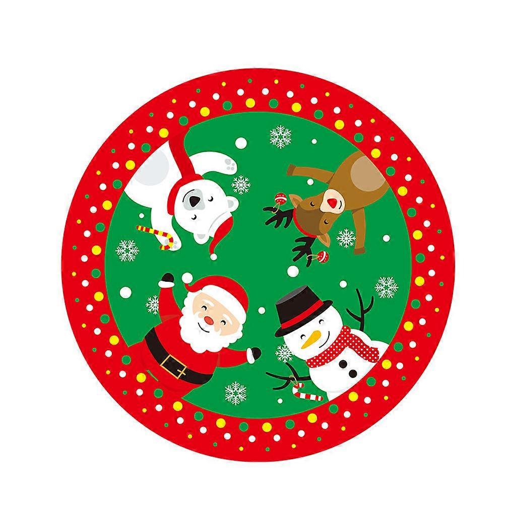 Tree Skirt Christmas Tree Skirt Base Apron Floor Mat Decorative Festive Atmosphere 90X90CM Flannelette 1Pack
