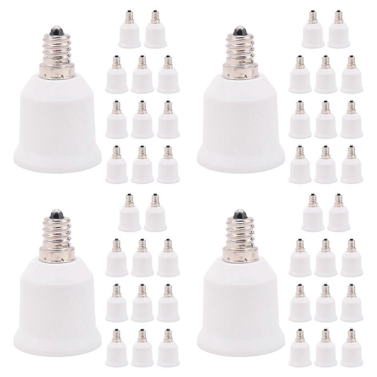 48 Pack E12 to E26 Adapter E12 Light Socket to Medium Base E26 E27 Converter Light Socket Adapter Ch
