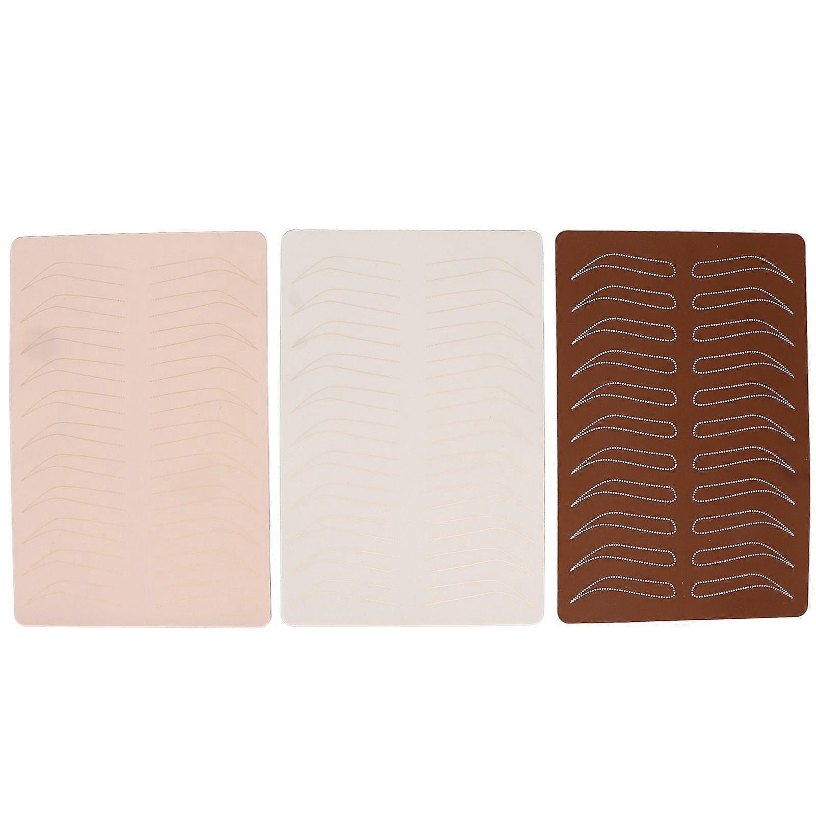 2025 Latest Model 3pcs Microblading Brow Practice Skin 0.15cm Thicken Double S...