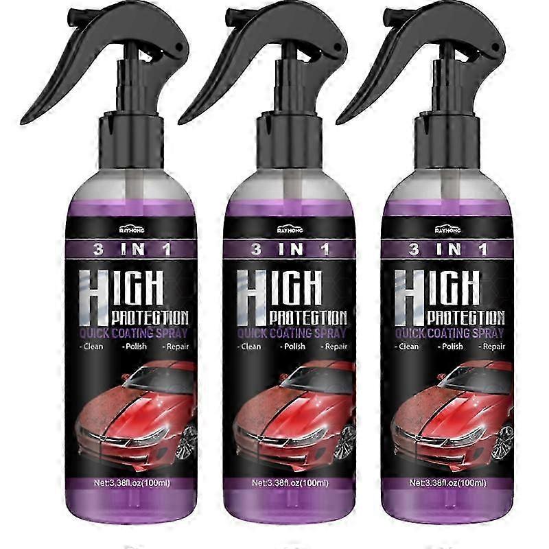 1-3x100ml High Protection Quick Car Ceramic Coating Spray 3 in 1 -Fast Dispatch