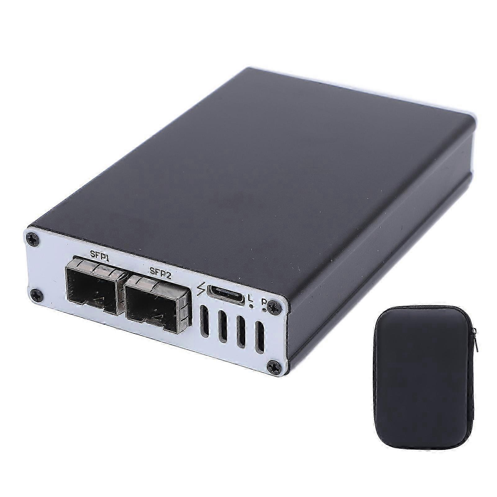 10G Ethernet Adapter Aluminum Usb4 Sfp Fiber Port 10 Gigabit Ethernet Adapter For High Speed Network Connection Dual Port
