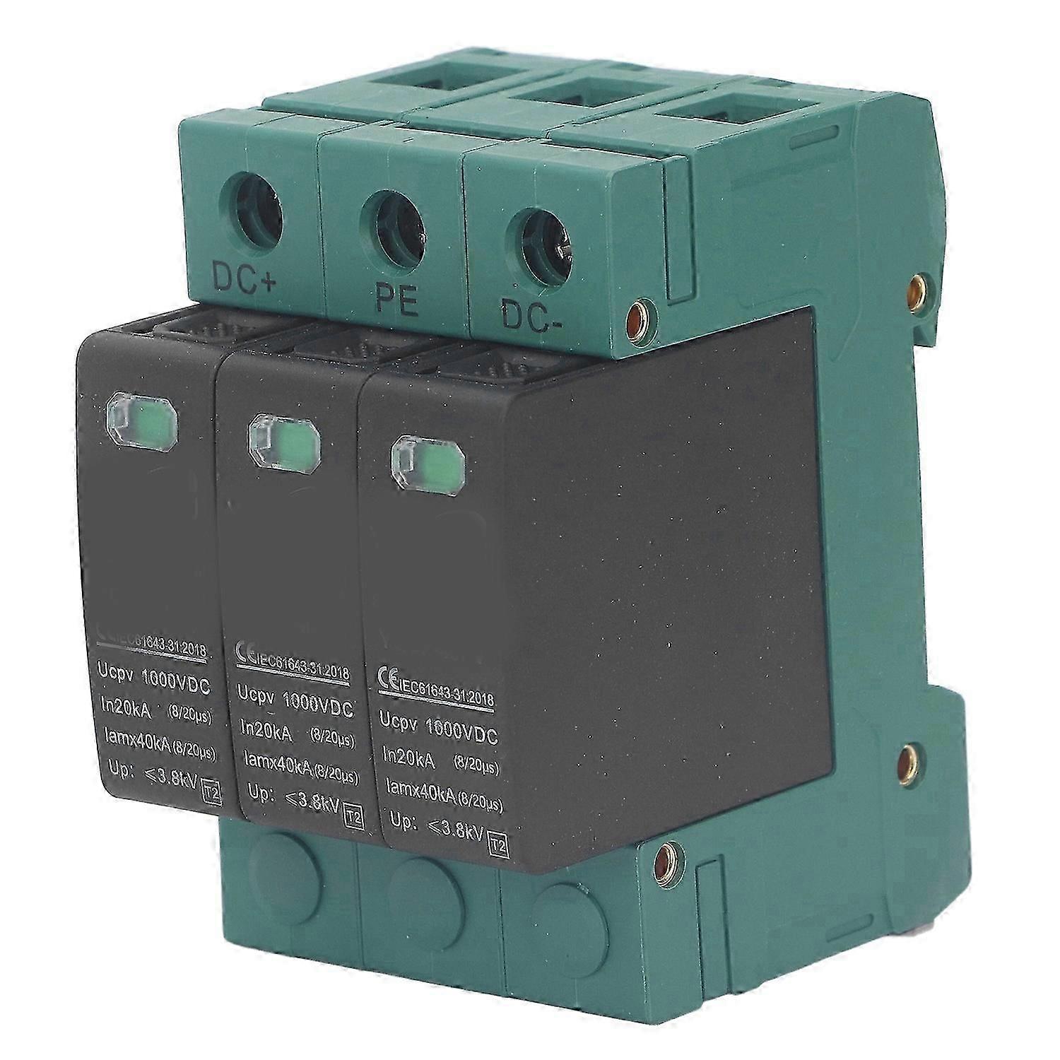 Surge Protective Device 1000V DC 2040KA 3P PC Photovoltaic PV Voltage Protection Arrester Protector