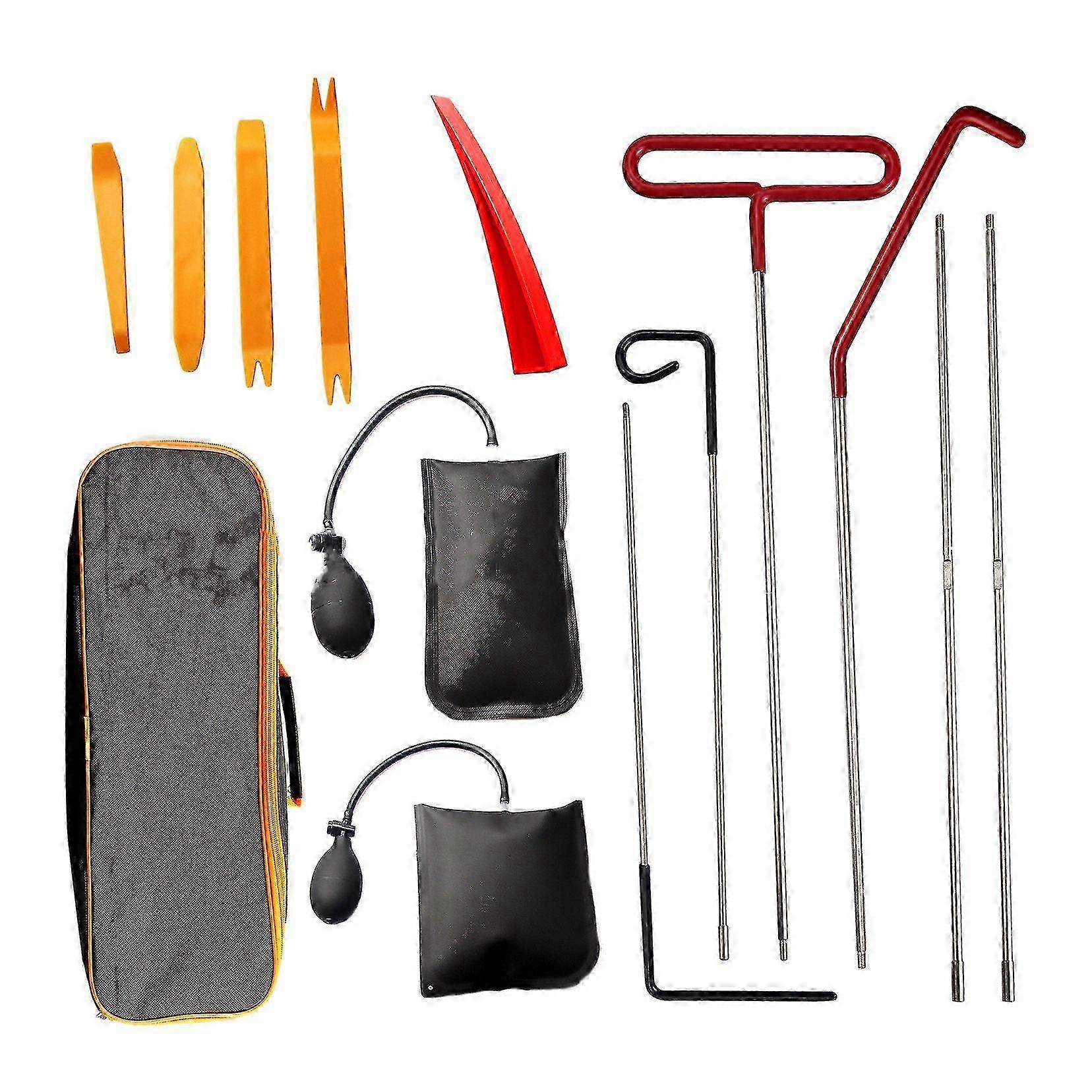 14pcs Car Door Unlock Tool Kit Emergency Wedges Air Pump Universal Access Kit