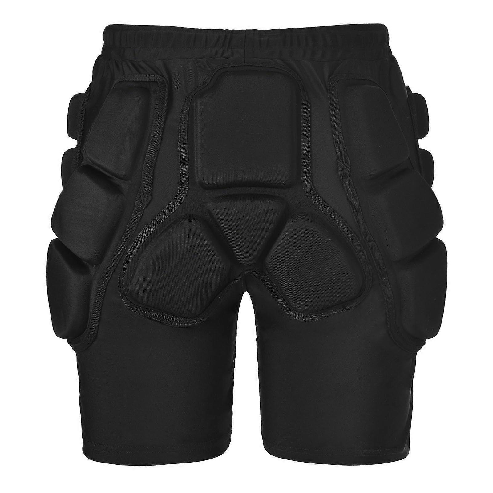 Breathable Padded Shorts for Skiing, Skating, Snowboarding - Impact Resistant, Elastic Fit, Size M