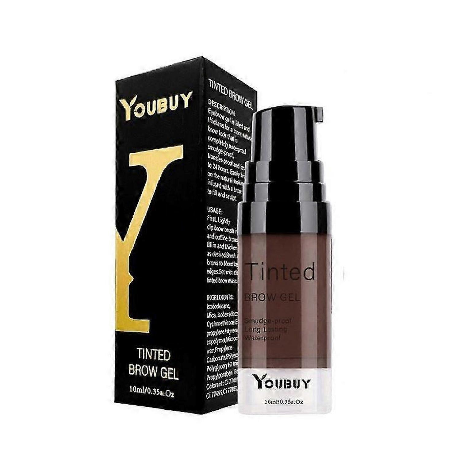 Tinted Eyebrow Gel, 3D Eyebrow Gel Long Lasting 24 Hours Waterproof Smudge-proof Brow Cream