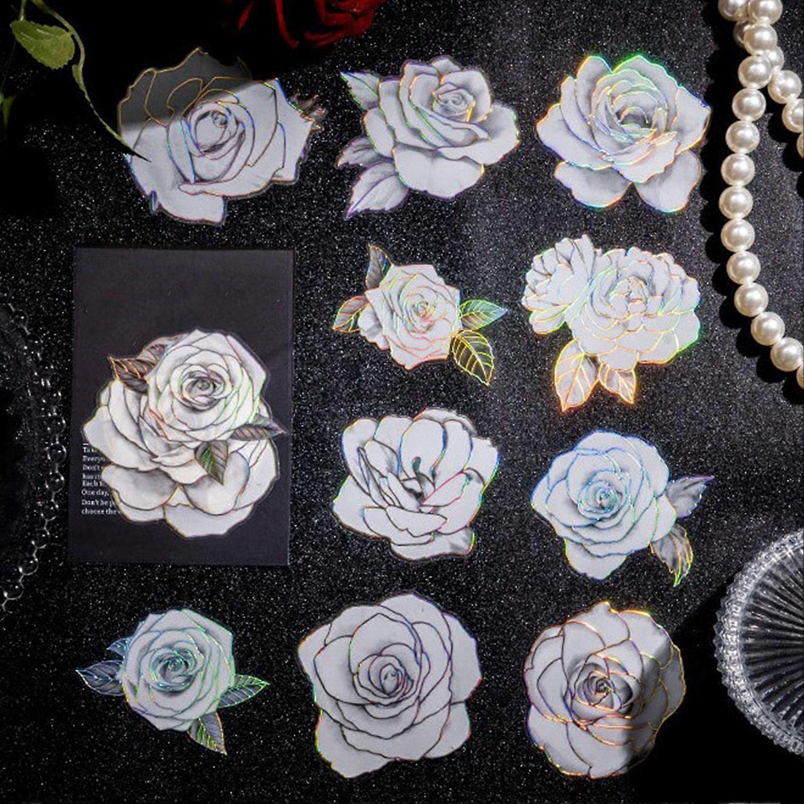 2025 Latest Model  20 Sheets Flower Decals Easily Peel Off Durable Waterproof