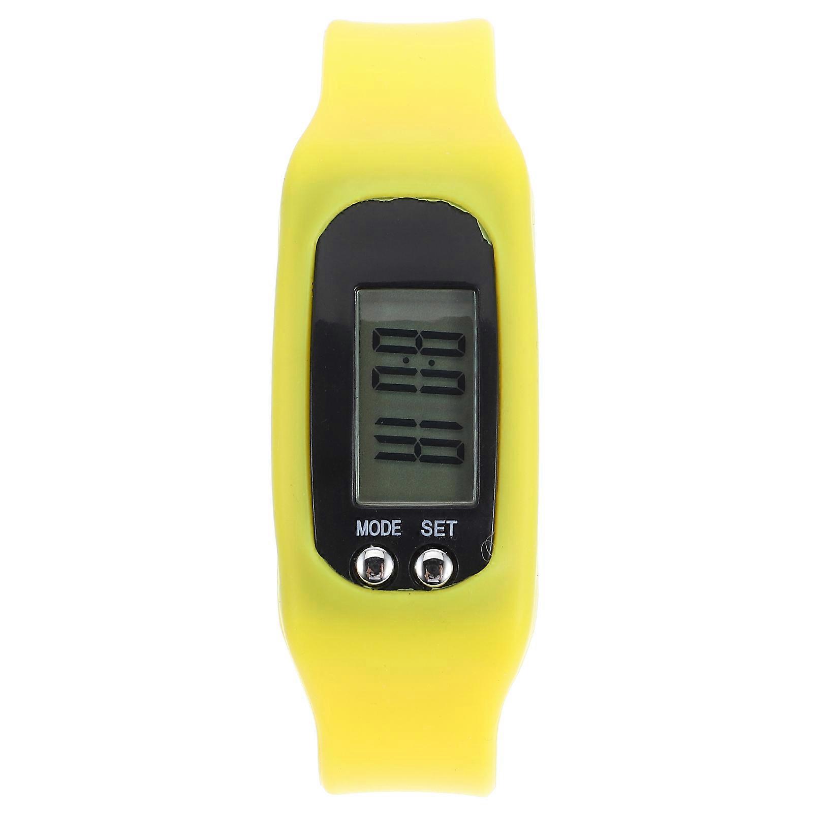 Silicone Step Counter Bracelet Lightweight Pedometer Watch with Display for Walking and Daily Fitness Tracking