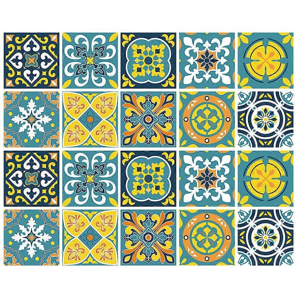 Reusable Tile Wall Stickers Adhesive Decals Assorted Color for Homeowners 20Pack