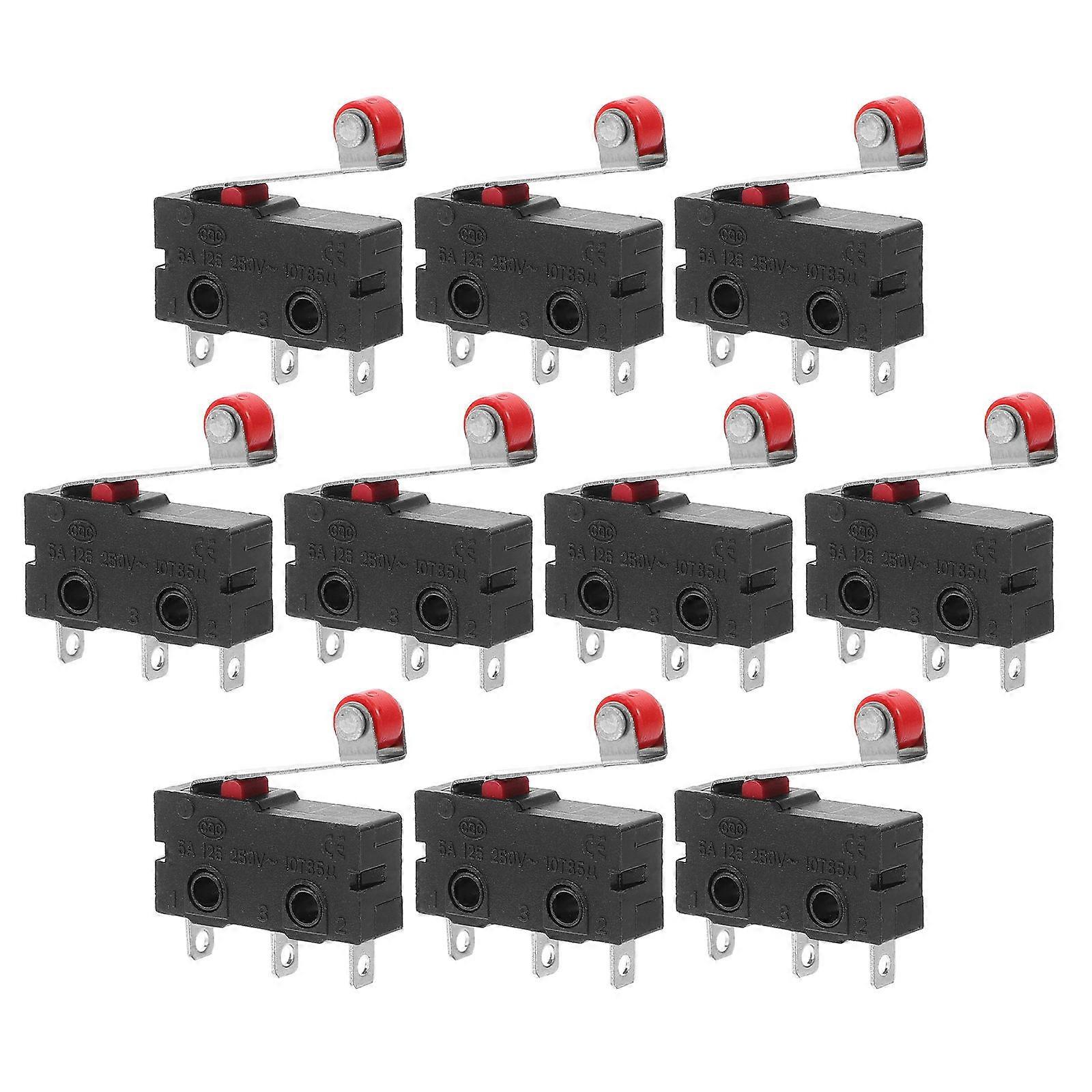 Micro Limit Switch Short Hinge Roller Lever Arm Engineers And Technicians 20Mmx6Mmx10Mm 10Pcs