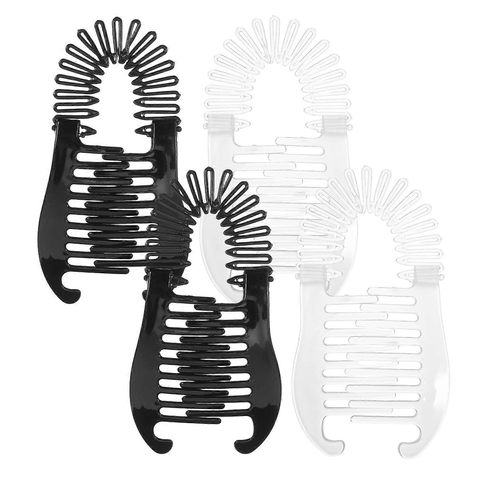 Banana Hair Clips Set of 4 for Women – Lightweight, Flexible Styling Tool for Thin, Thick, or Fine Hair Perfect for Daily Wear, Workouts, and Parties