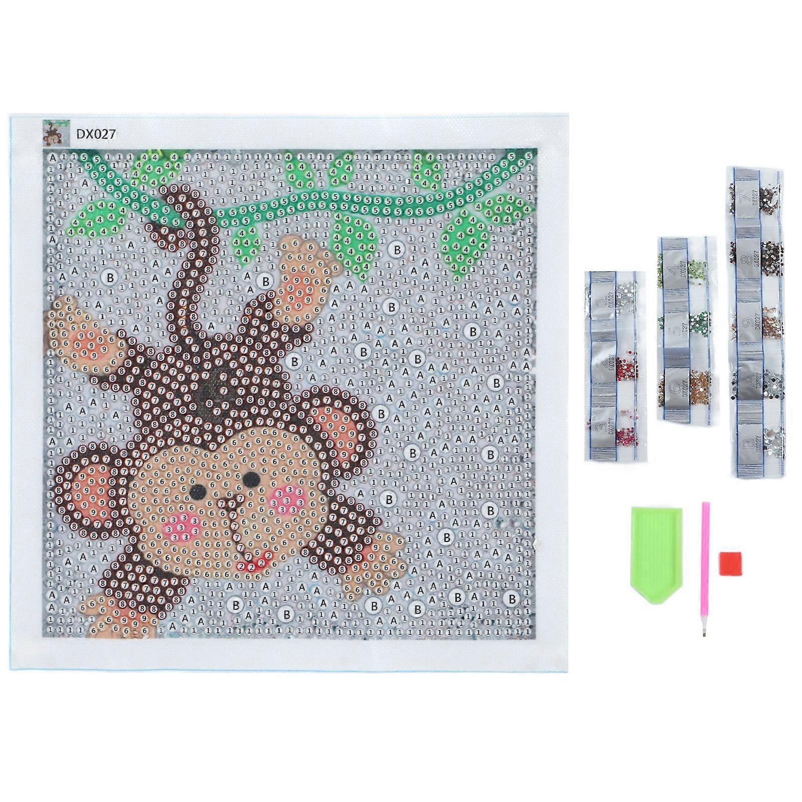 2025 Latest Model  Rhinestone Painting Kit Shiny Cartoon Cute Monkey Pattern