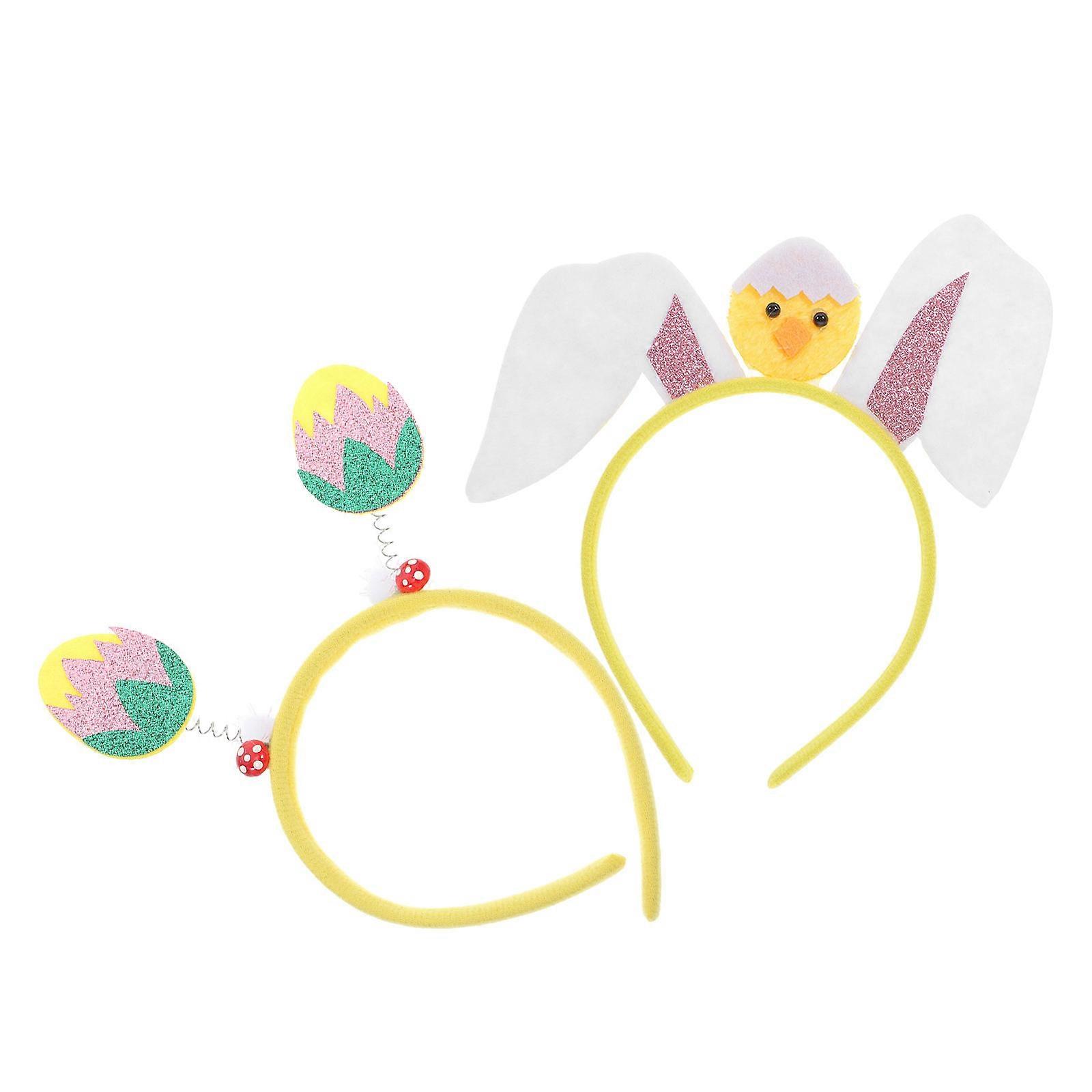 Easter Hair Accessories Plush Chicken Hair Clip Mushroom Shape ABS Material 2Pcs