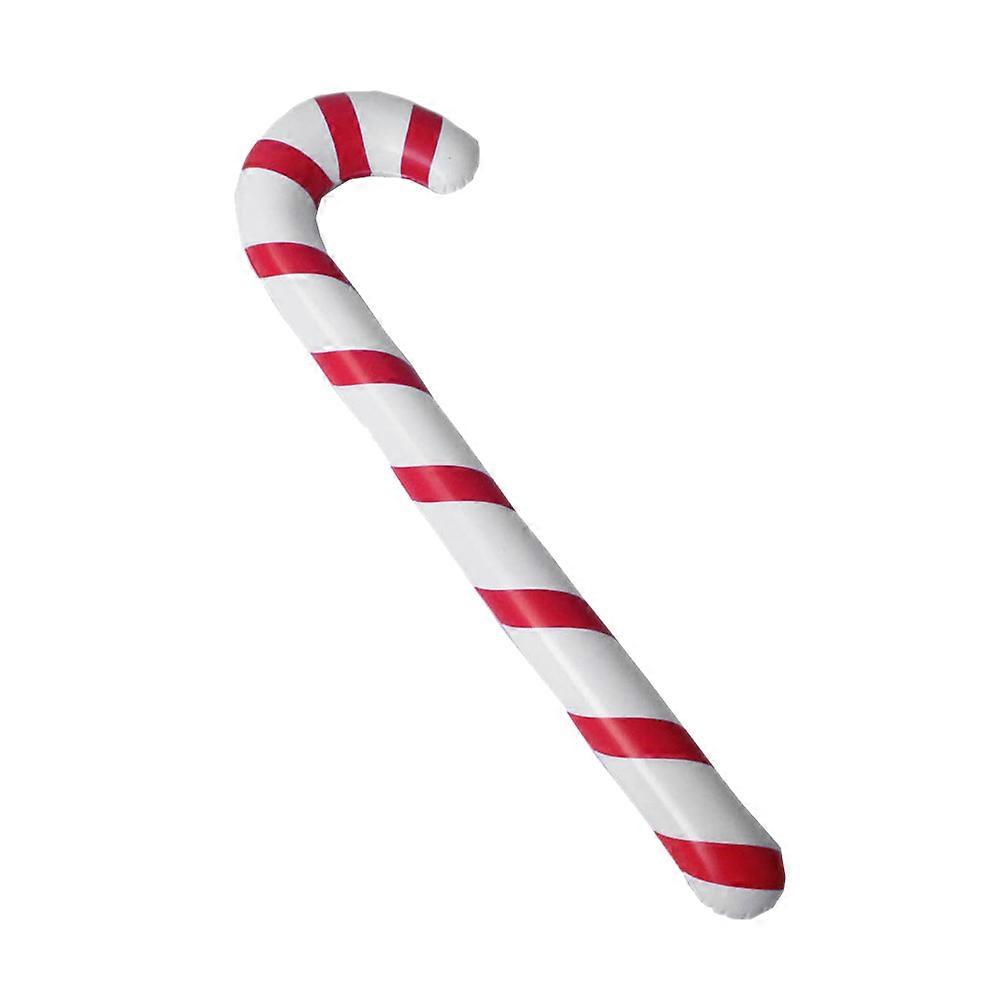 Creative Stripe Pattern Crutches PVC Material Christmas Party Decoration L Shape 10Pcs