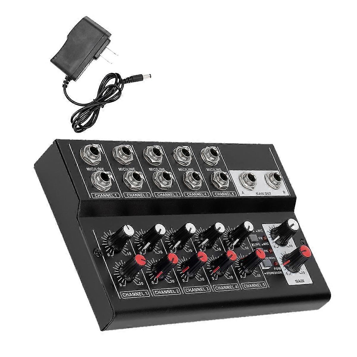 10 Channel Mixing Console Digital Audio Mixer For Recording Dj Live Broadcast Controller-us Plug(Black)
