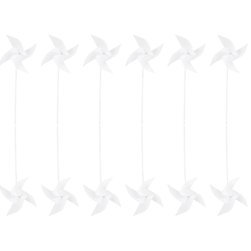 20PCS DIY Paper Windmill Craft Kit for Unpainted Pinwheels, Plastic Leaf Windmills for Creative Play, Garden Decoration & Educational Projects