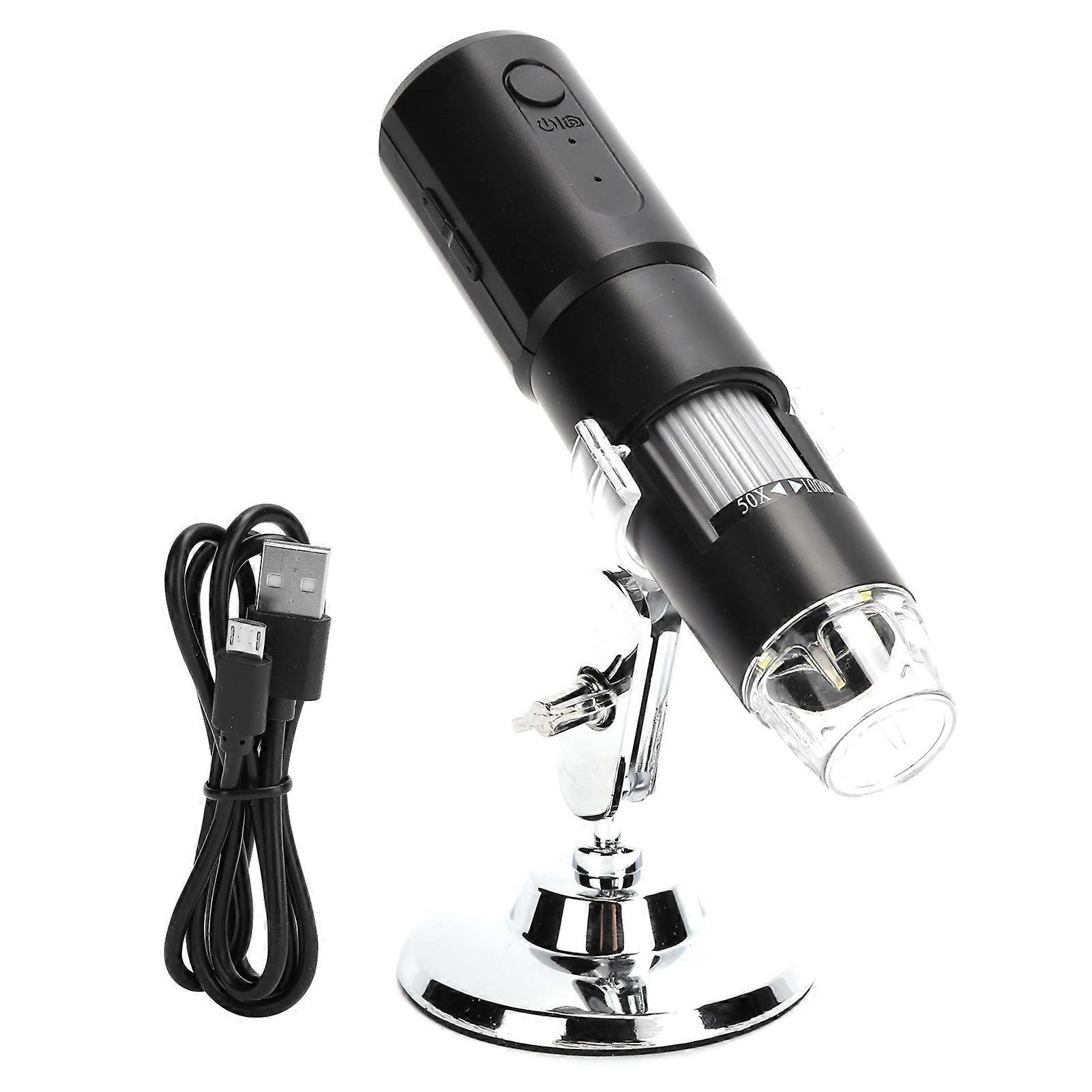 WiFi Wireless Microscope Portable 1000X Zoom Magnification 8 LED Magnifier with Stand