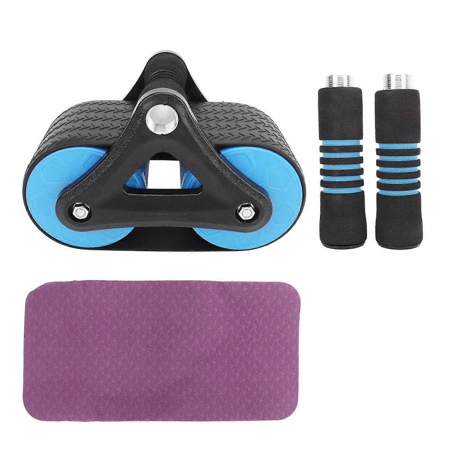 Abdominal Roller Automatic Springback Abdominal Wheel With Ergonomic Handle Knee Pad For Home Gym