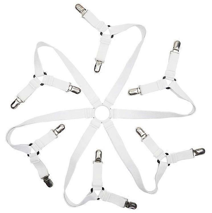 Adjustable Bed Sheet Clip  6 Sides Triangle  Suitable for Any Size Bed  TABLETOP Sheet Straps  Long