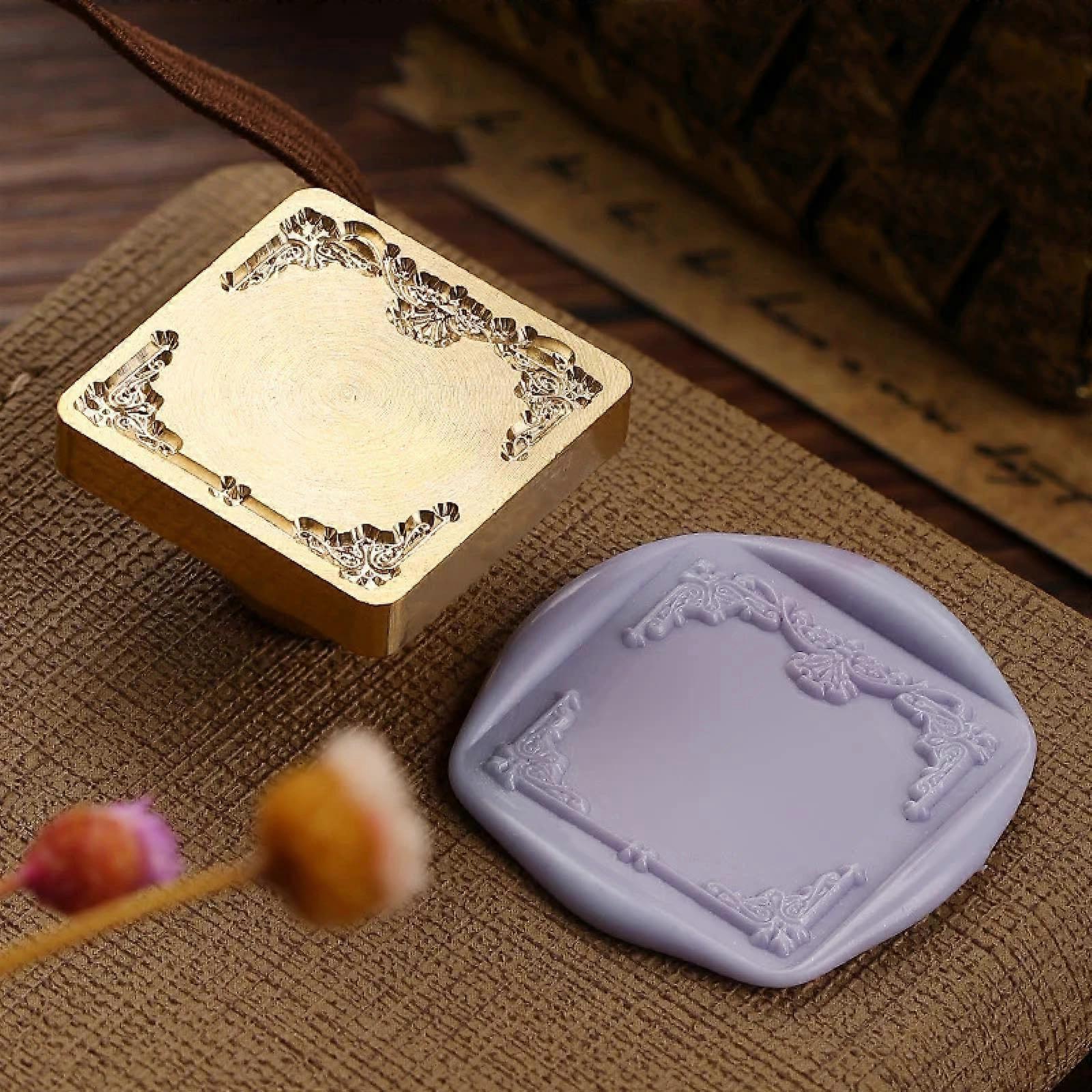 Wax Seal Stamp, Wax Seal Stamp Heads, Photo Frame Series, Fire Color, Style 11