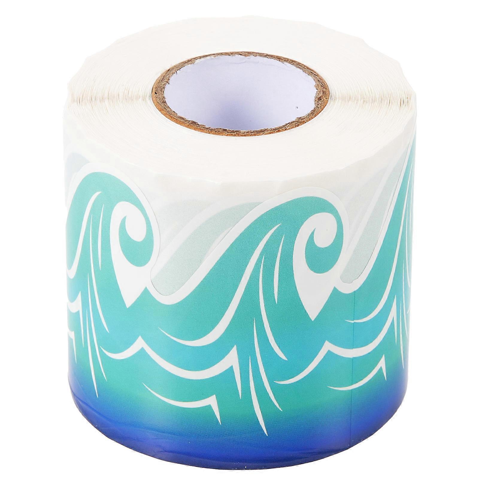 Bulletin Board Decoration Stickers Trim Bulletin Borders Sticker for Wall Wave Pattern 2000x7cm Self-Adhesive 1 Roll