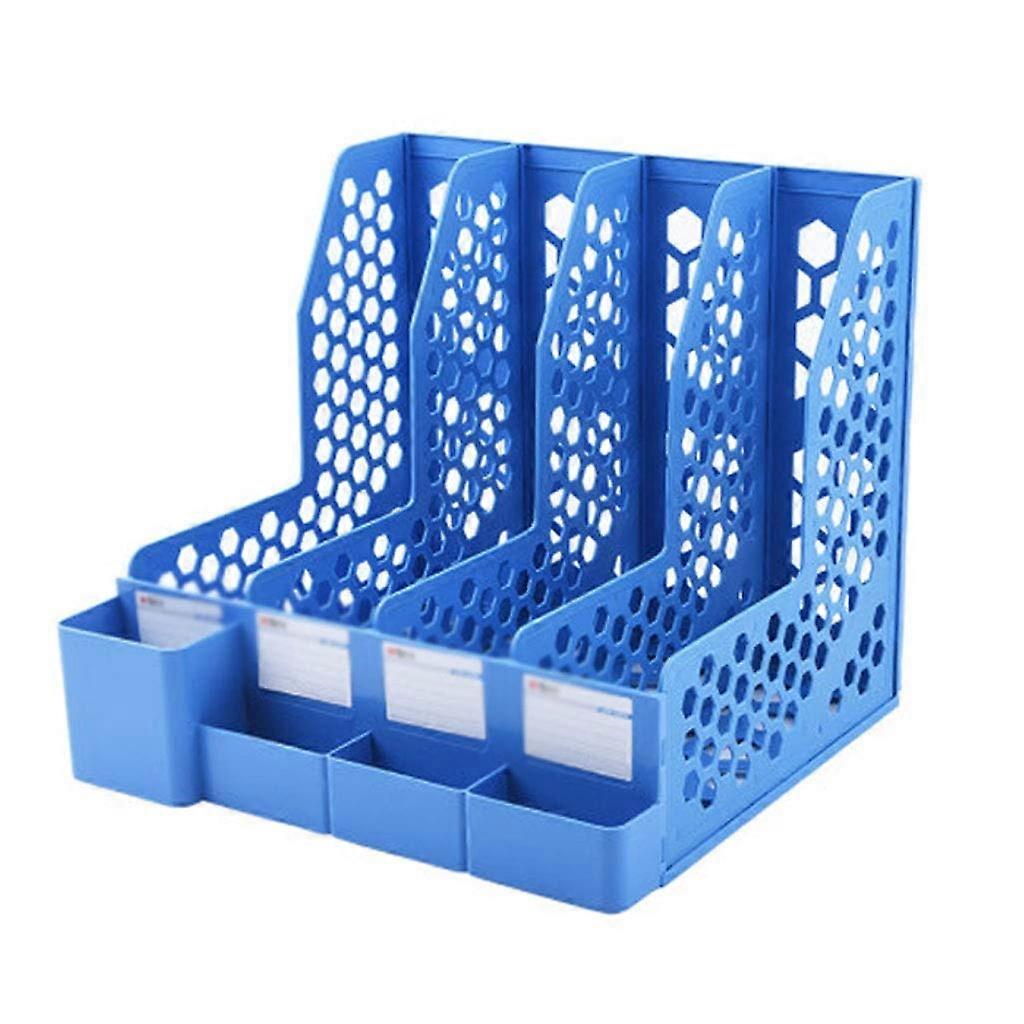 Stehsammler Office Organizer Rack for Magazine and Newspaper Storage, File Classification Book Rack, Suitable for Büro-Dekoration (Color: B)