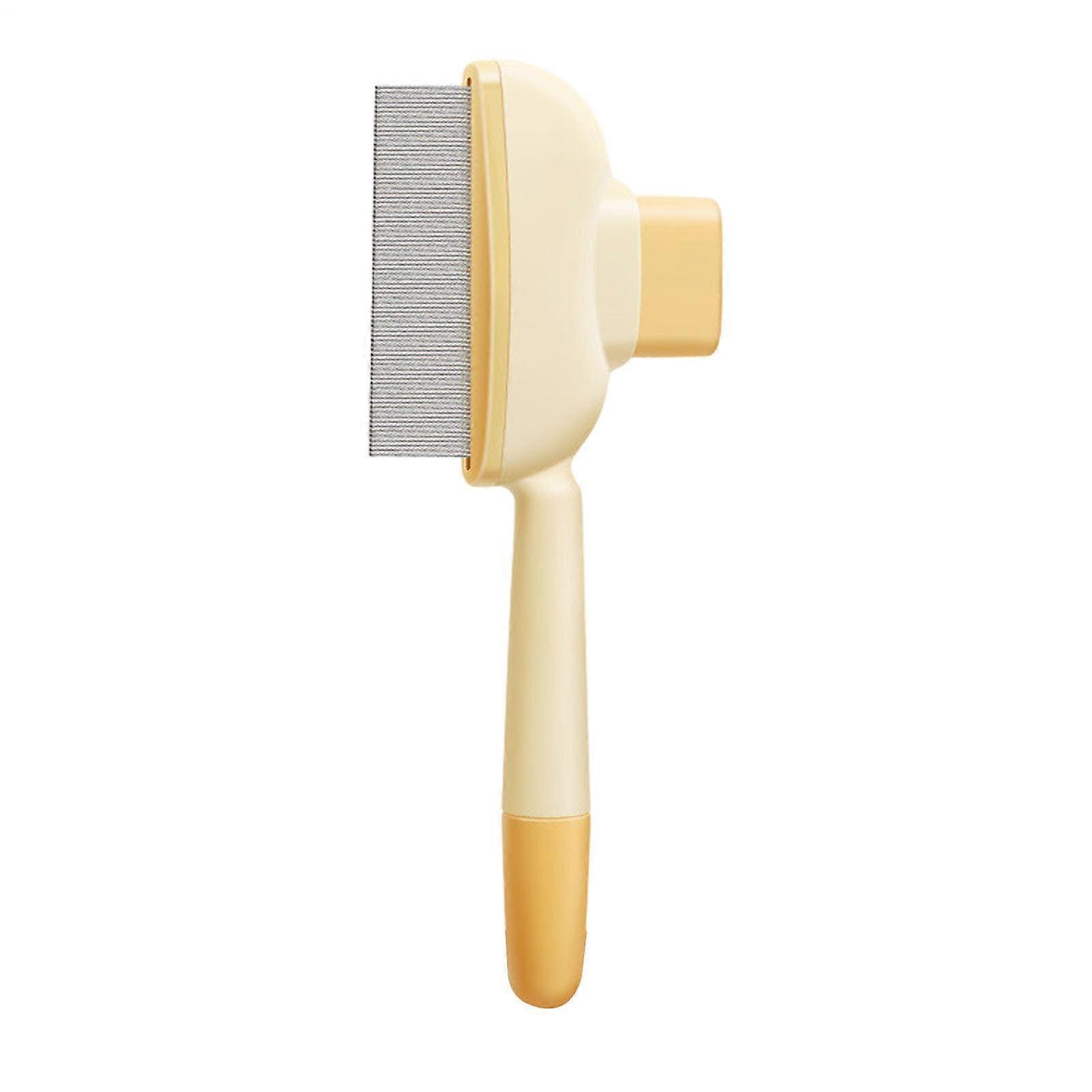 Flea Comb and Dematting Brush for Puppies and Cats, Gentle Fine Tooth Grooming Tool, 20 x 8.2 x 2 cm, Yellow
