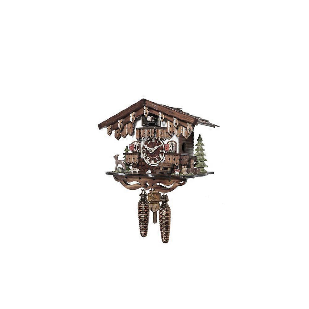 Engstler - 485_Q - Cuckoo Clock - Quartz - Walnut - 22 cm