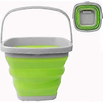 Collapsible Bucket,10l Silicone Plastic Foldable Bucket , Space Saving Bucket For Fishing, Camping
