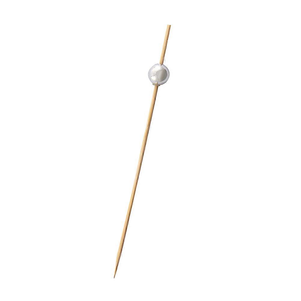 100 Pcs Elegant Silver Cocktail Picks Timber Fruit Sticks for Appetizer Display and Party Use