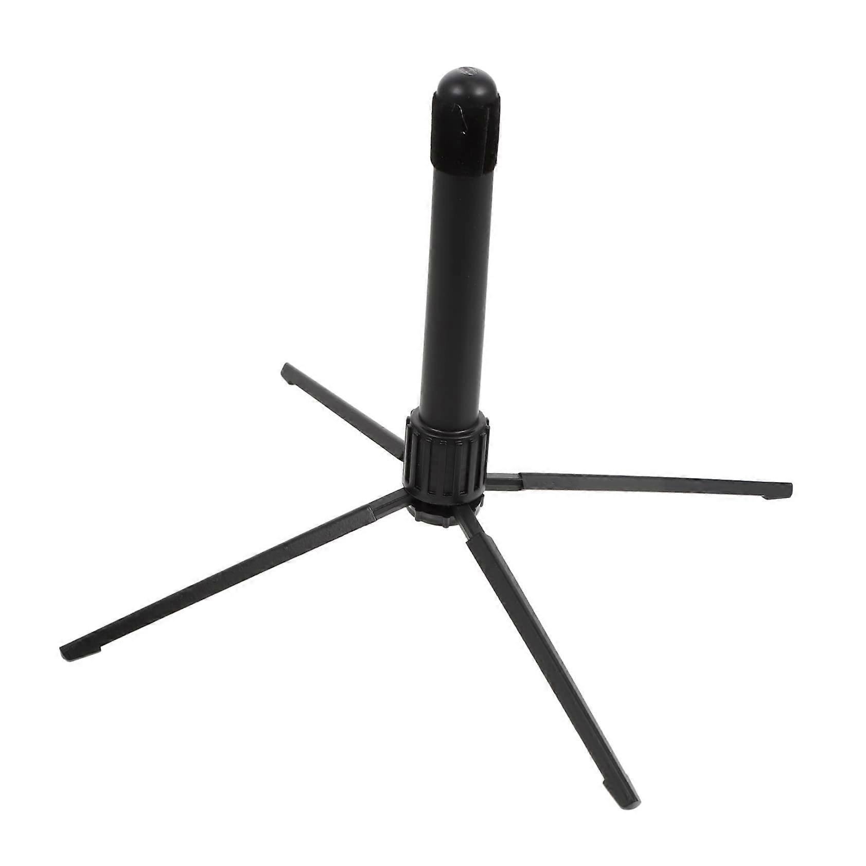 1 Piece Foldable Clarinet Stand with Four Legs, Portable and Durable Instrument Holder for Flute and Clarinet, Black