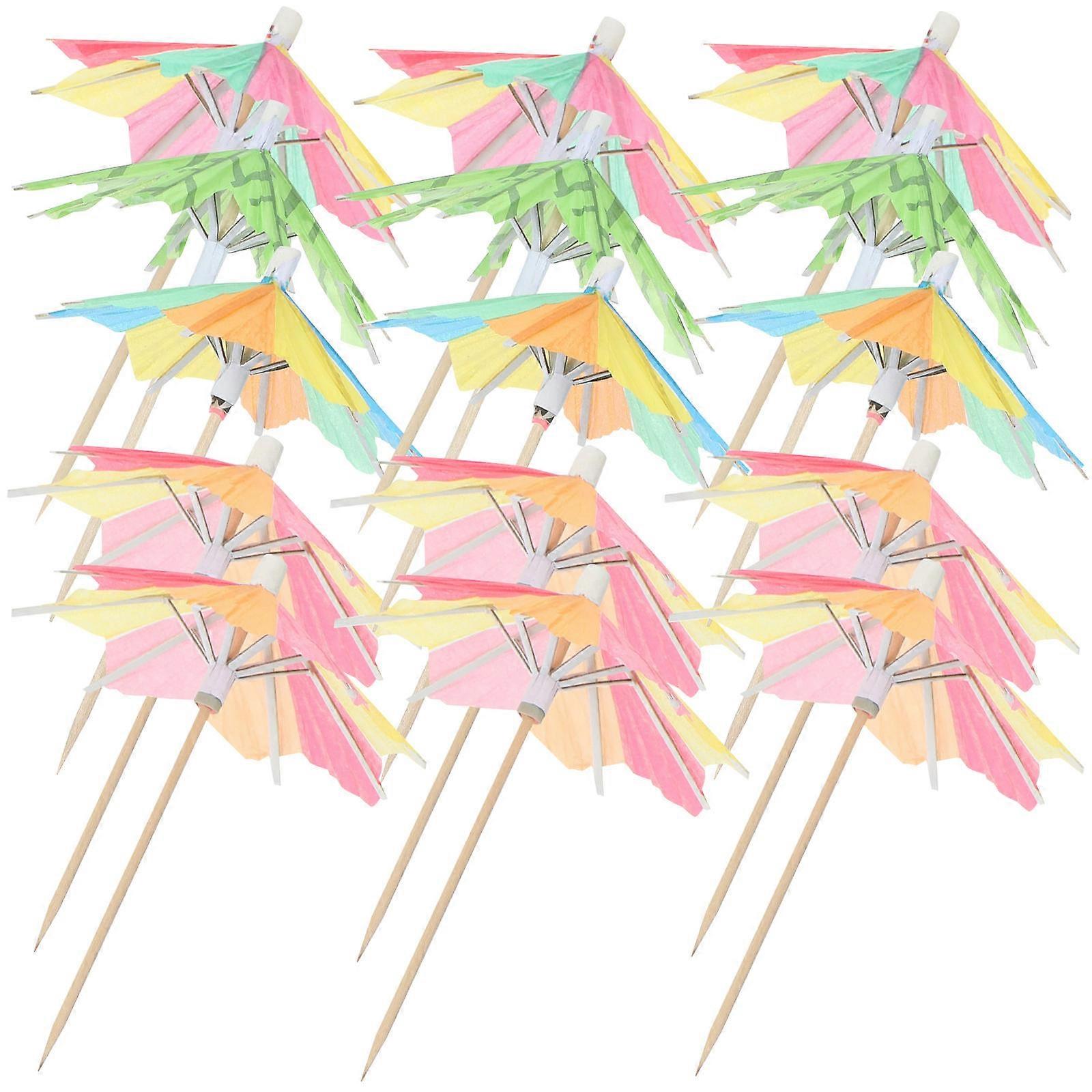 مظلات كوكتيل زخرفة للمشروبات حفلة عيد ميلاد متنوعة اللون 9x10cm 100 قطعة