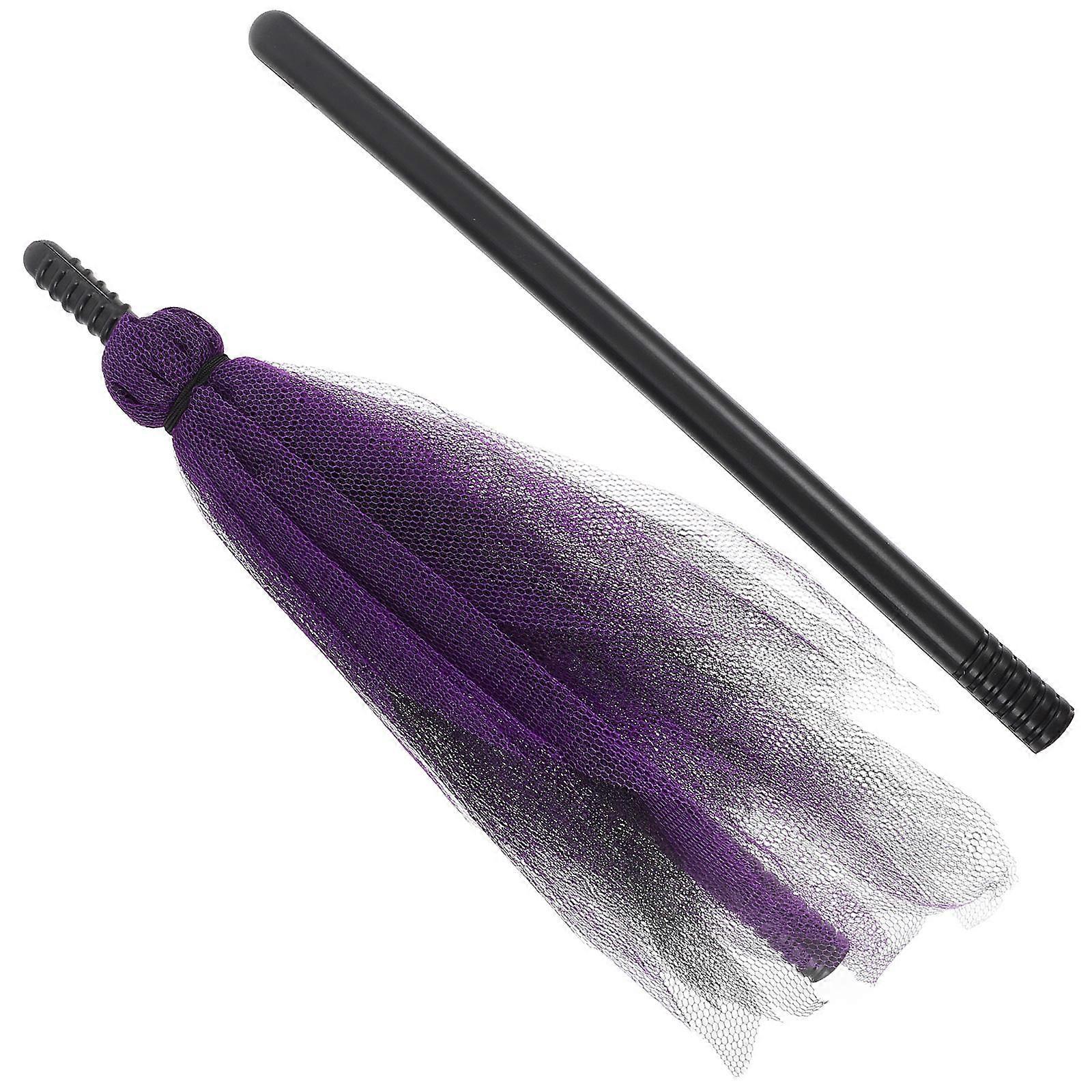 Halloween Witch Broom Prop for Cosplay, Party & Stage Performance – Cloth MaterialHaunted House Decoration