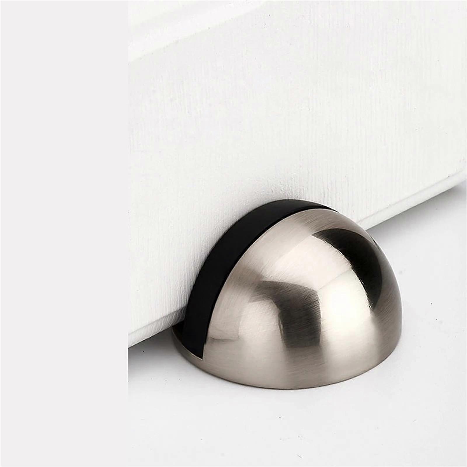 Door Stopper Zinc Alloy Rubber Hidden Floor Mount Non-Staining Nail-Free Holder Normal Red Bronze 1 Piece