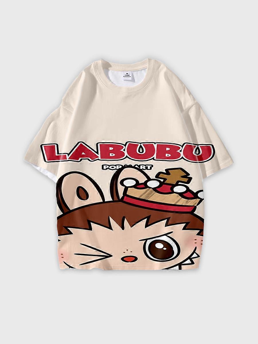 T-shirt round neck Pattern loose short sleeve P1549