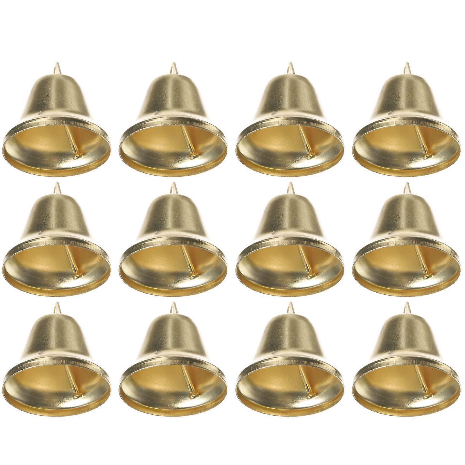 Clopoței de vacă de fier auriu pentru meșteșuguri DIY cu suprafață netedă și aspect elegant 12 bucăți
