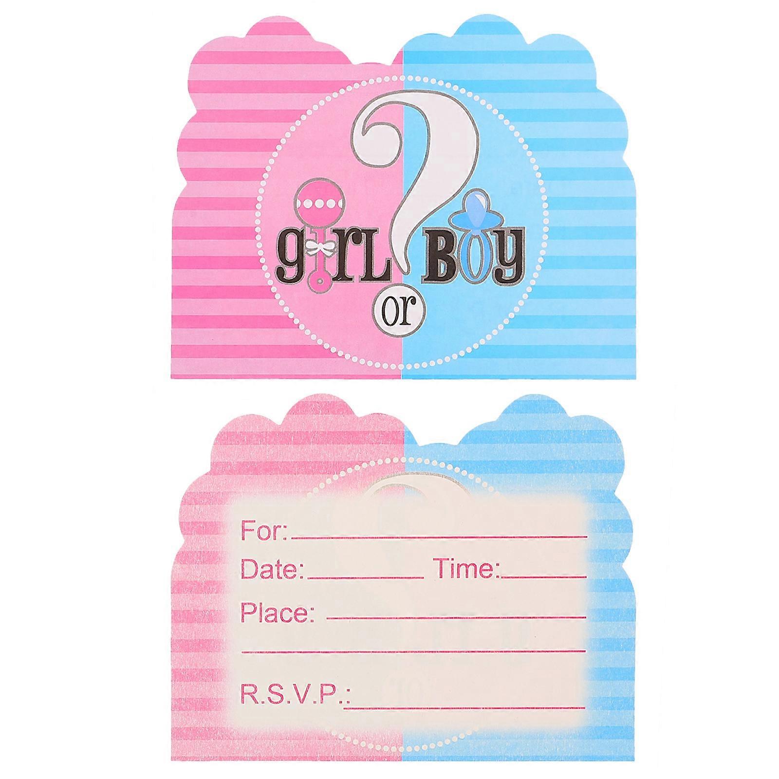 Baby Shower Gender Reveal Invitation Cards 32Pcs Assorted Color Delicate Design Party Invitations For Families And Friends